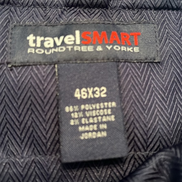 Roundtree & Yorke Travel Smart dress pants. Navy 46 waist 32 inseam - Picture 5 of 5